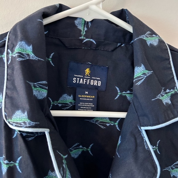 STAFFORD • Men Top Pj’s • Blue • M - Picture 4 of 9